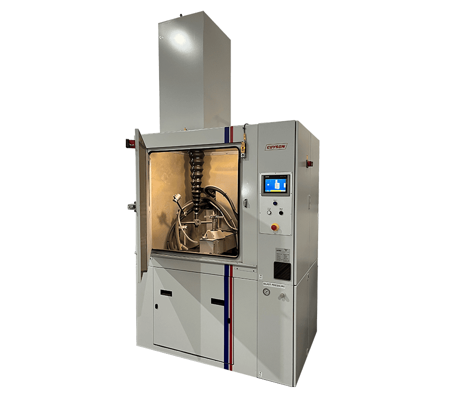 rotary spindle blast system
